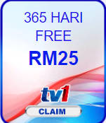 Freecreditrm - TV1 Free Credit 365 RM25 - Banner