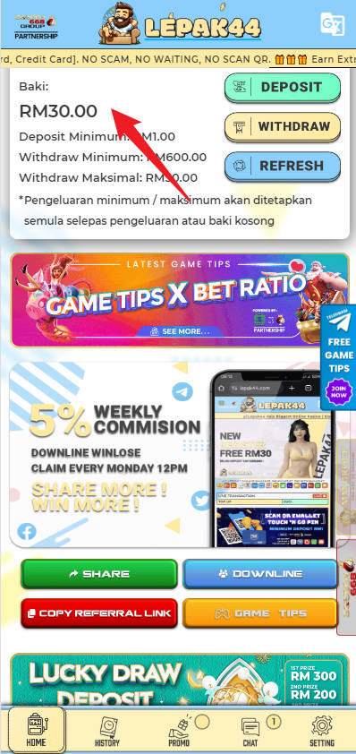 Step 4 - Register at Lepak44 Casino - Part 1