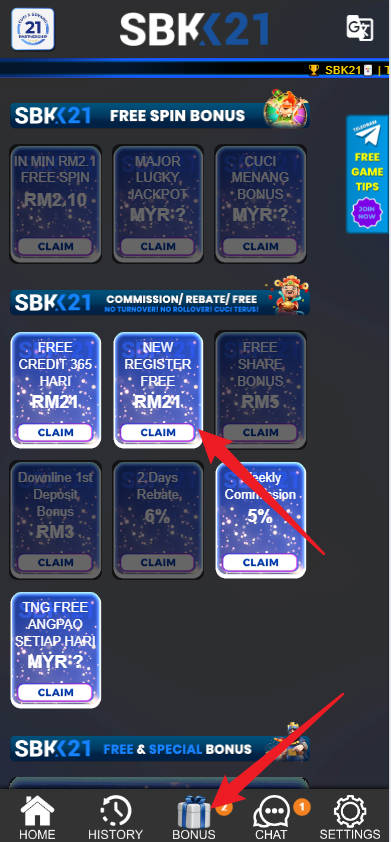 Step 3 - Register at SBK21 Casino - Part 1