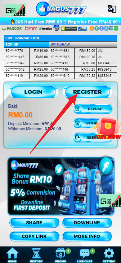 Step 1 - Register at Bagus777 Casino - Part 1