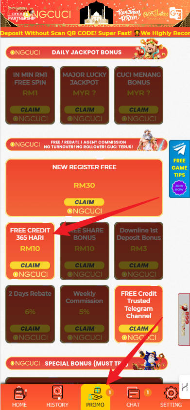 Step 3 - Register at Ongcuci Casino - Free Credit 365 - Part 1