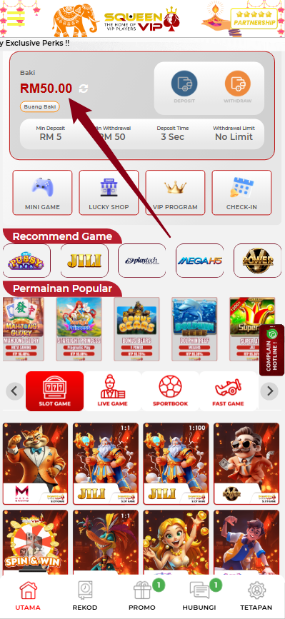 Step 4 - Register at SqueenVIP Casino - Part 1