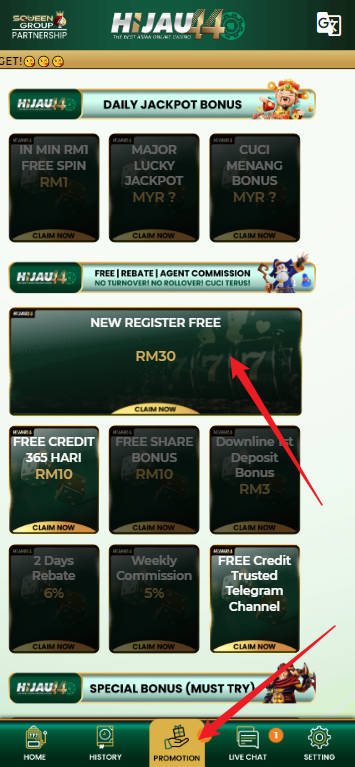 Step 3 - Register at Hijau44 Casino - Part 1