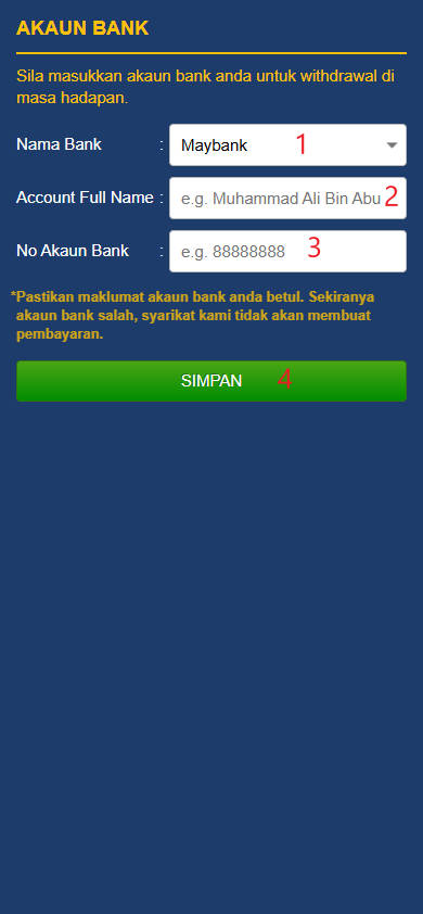 Step 2 - Register at Rebate99 Casino - Part 1