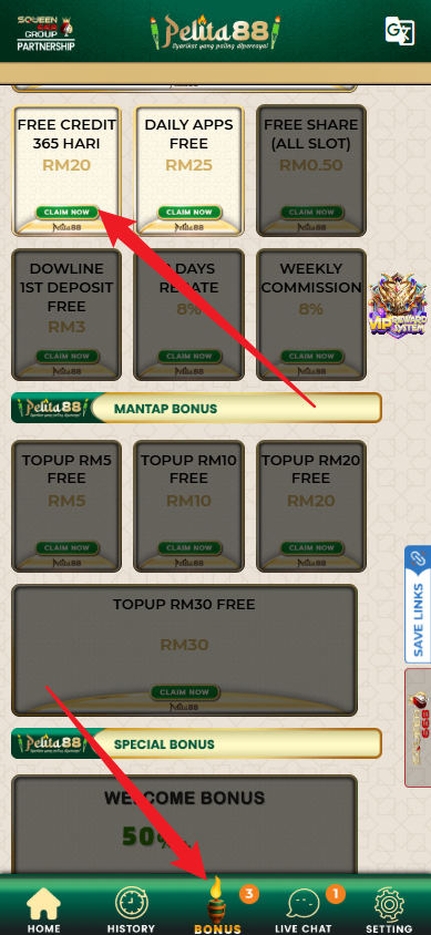 Step 3 - Register at Pelita88 Casino - Free Credit 365 - Part 1
