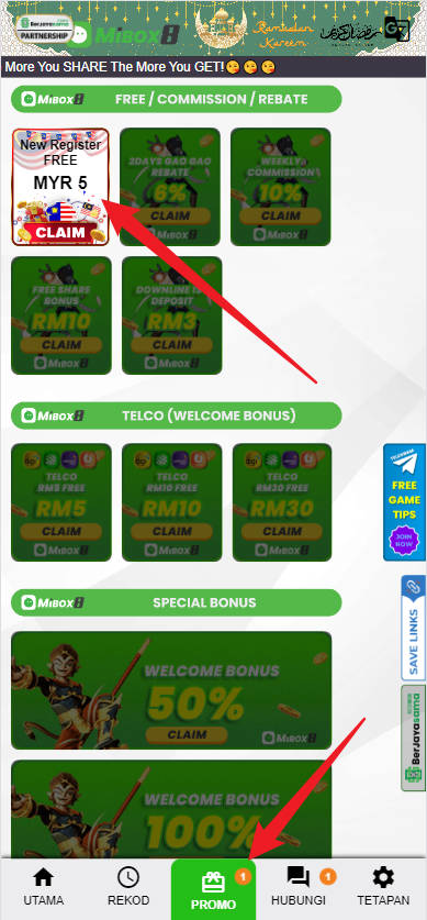 Step 3 - Register at MiBox8 Casino - Free Credit Slot - Part 1