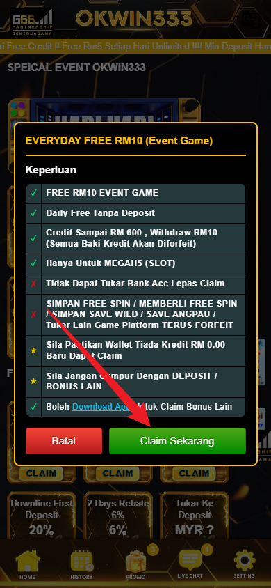 Step 3 - Register at OKWIN333 Casino - Free Credit 365 - Part 2