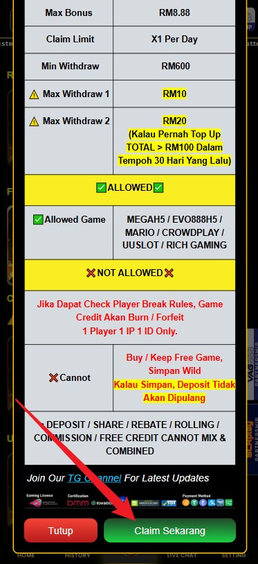 Step 3 - Register at CashKingBet Casino - Free Credit 365 - Part 2