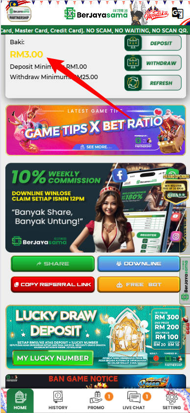 Step 4 - Register at Berjayasama Casino - Free Credit 365 - Part 1