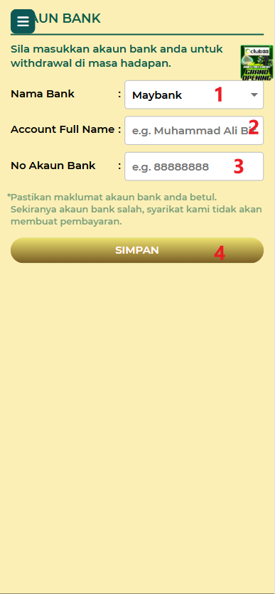 Step 2 - Register at Maju66 Casino - Part 1