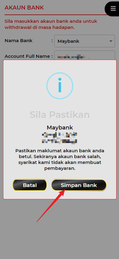 Step 2 - Register at SUKA2CUCI Casino - Part 2