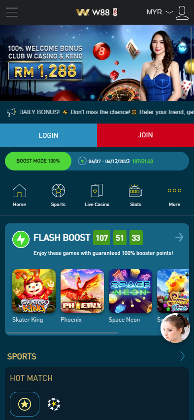 W88-Online-Casino-Malaysia-Screenshot