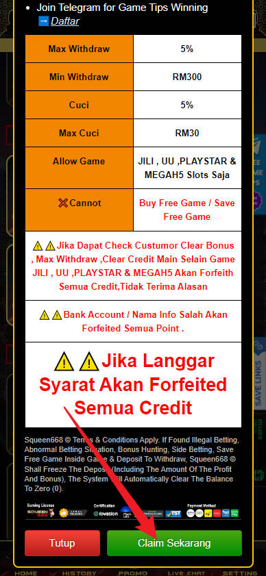 Step 3 - Register at JQK Malaysia Casino - Free Credit Slot - Part 2