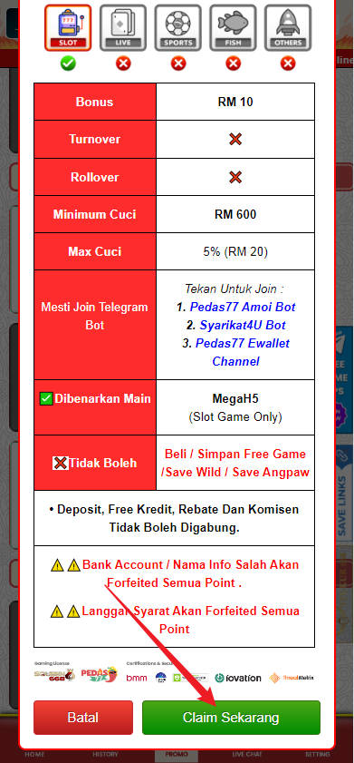 Step 3 - Register at Pedas77 Casino - Part 2