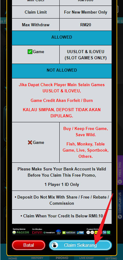 Step 3 - Register at RM100k Casino - Part 2