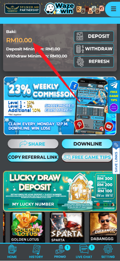 Step 4 - Register at Waze2Win Casino - Free Credit 365 - Part 1