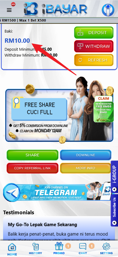 Step 4 - Register at iBayar Casino - Free Credit 365 - Part 1