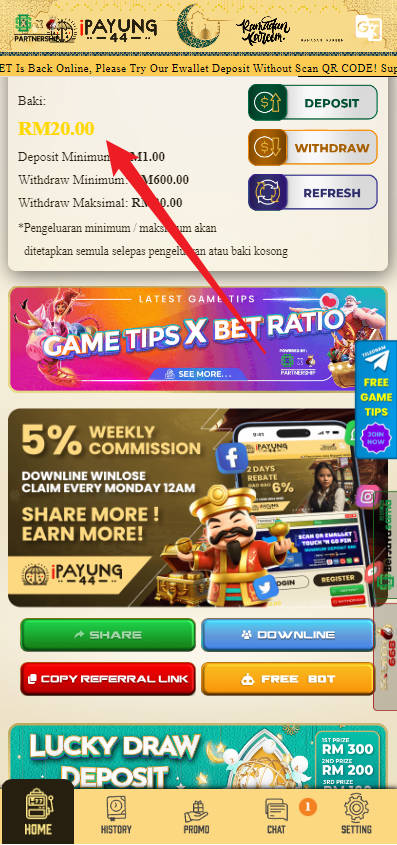 Step 4 - Register at iPAYUNG44 Casino - Part 1