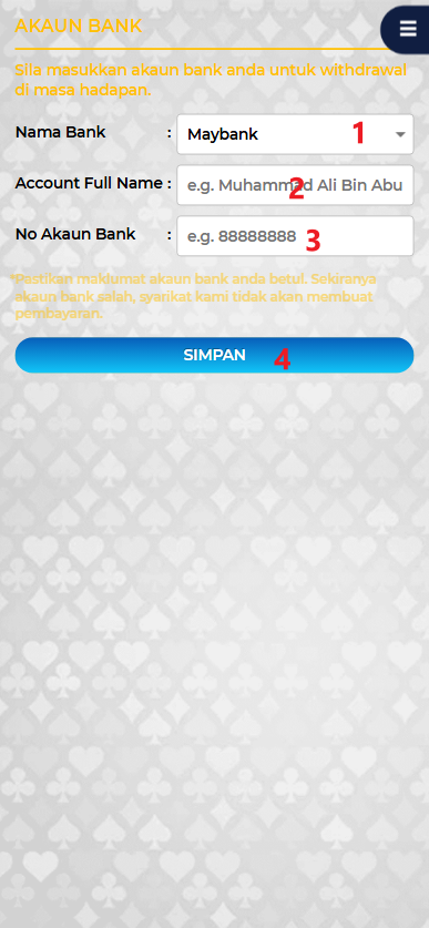Step 2 - Register at Mulia668 Casino - Part 1