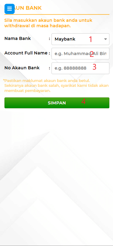 Step 2 - Register at JudiSini Casino - Part 1
