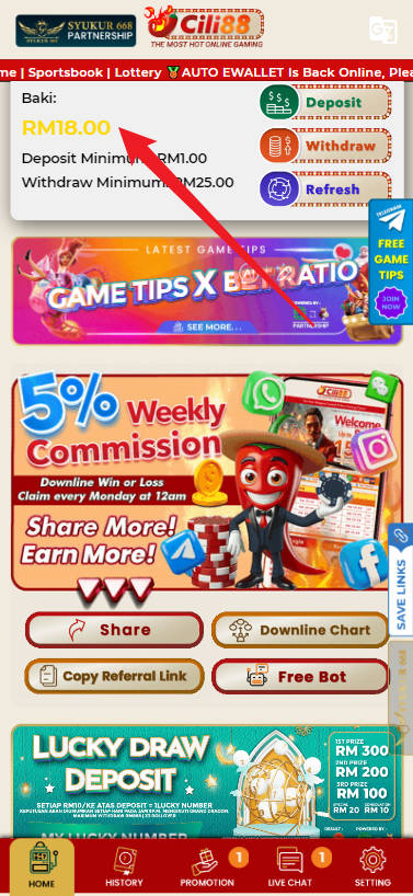 Step 4 - Register at Cili88 Casino - Free Credit 365 - Part 1