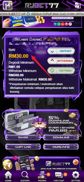 Step 4 - Register at RJBET77 Casino - Part 1