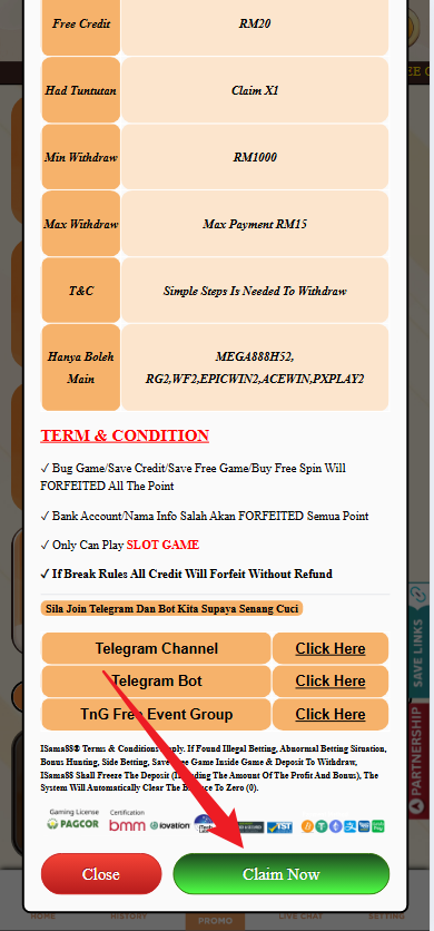 Step 3 - Register at iSama88 Casino - Free Credit 365 - Part 2