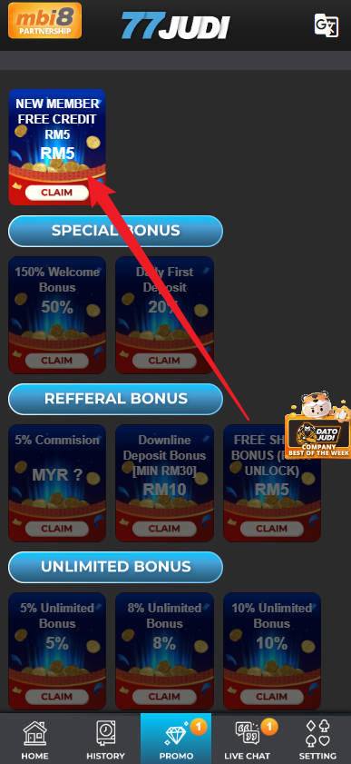 Step 3 - Register at 77Judi Casino - Free Credit Slot - Part 1