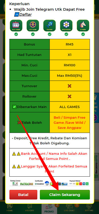 Step 3 - Register at Fachai68 Casino - Free Credit Slot - Part 2