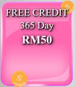 Freecreditrm - TopUp33 Free Credit 365 Day RM50