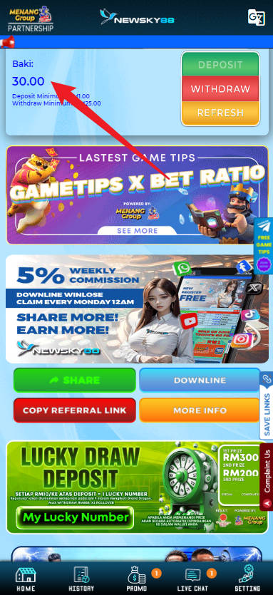 Step 4 - Register at Newsky88 Casino - Free Credit Slot - Part 1
