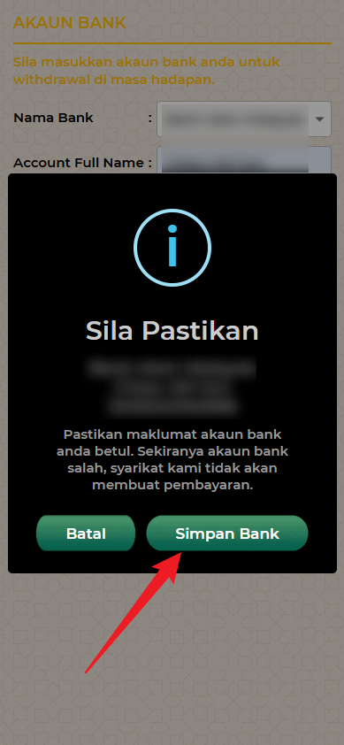 Step 2 - Register at Pelita88 Casino - Part 2