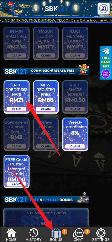 Step 3 - Register at SBK21 Casino - Free Credit 365 - Part 1