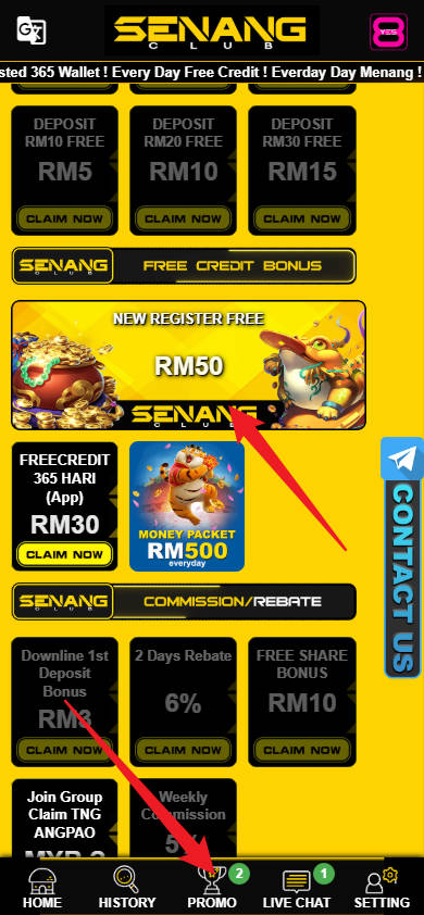 Step 3 - Register at Senang Club Casino - Free Credit Slot - Part 1