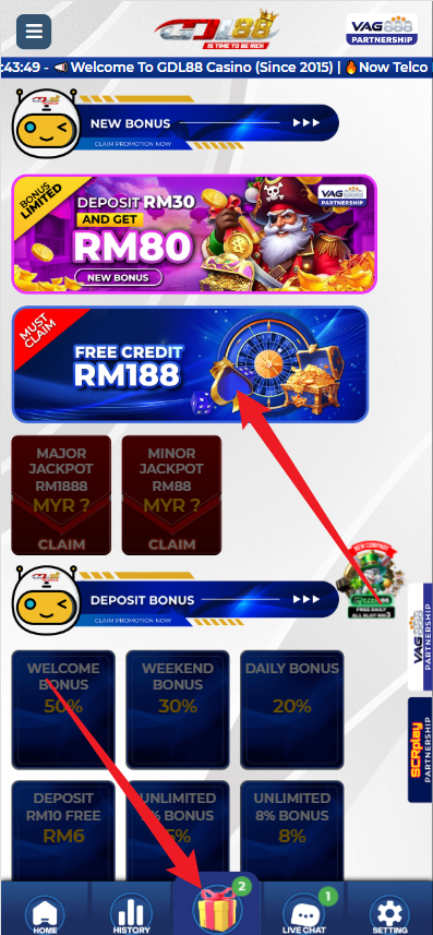 Step 3 - Register at GDL88 Casino - Part 1