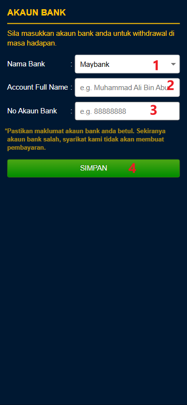 Step 2 - Register at Asia818 Casino - Part 1