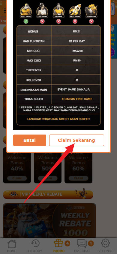 Step 3 - Register at Kaki21 Casino - Free Credit 365 - Part 2
