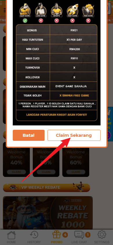 Step 3 - Register at Kaki21 Casino - Part 2
