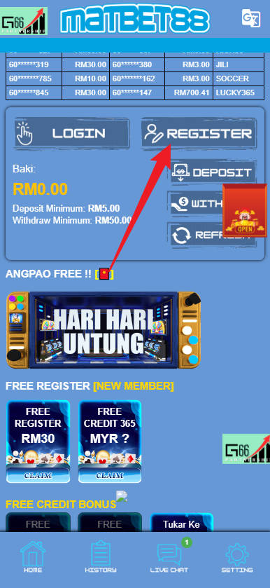 Step 1 - Register at Matbet88 Casino - Part 1