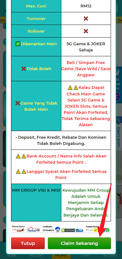 Step 3 - Register at MyKad99 Casino - FreeCredit 365 - Part 2