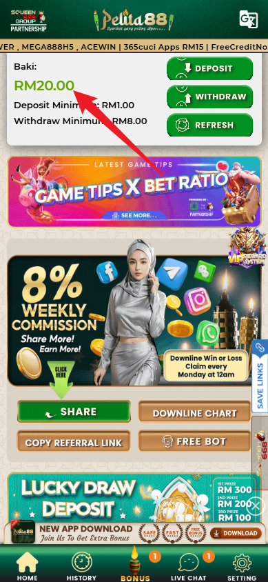 Step 4 - Register at Pelita88 Casino - Free Credit 365 - Part 1