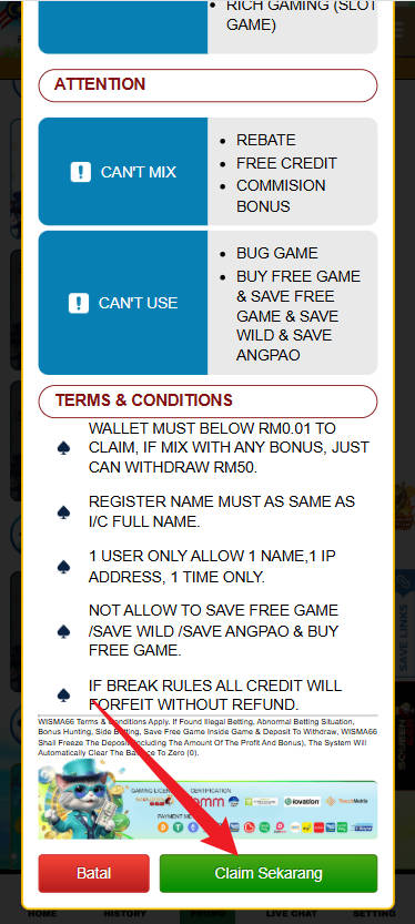 Step 3 - Register at Wisma66 Casino - Part 2