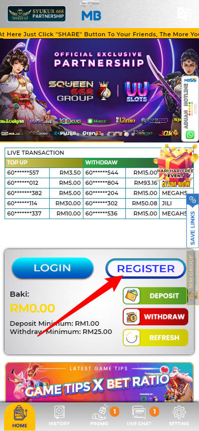 Step 1 - Register at MyBayar99 Casino - Part 1