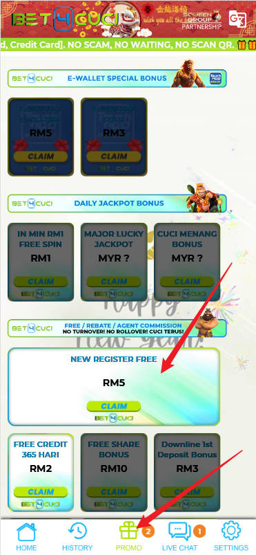 Step 3 - Register at Bet4Cuci Casino - Part 1