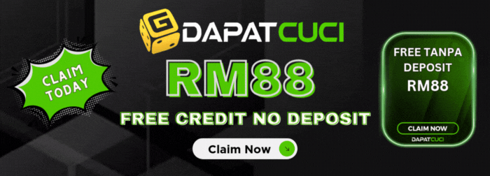 Headline Static Banner - DapatCuci Free Credit No Deposit RM88
