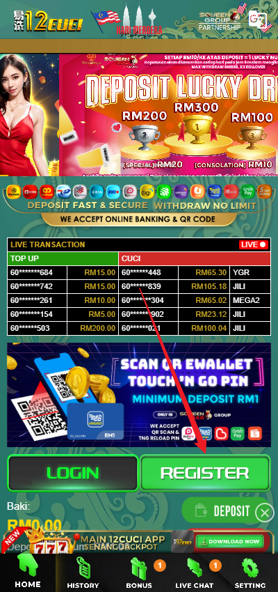 Step 1 - Register at 12Cuci Casino (part 1)