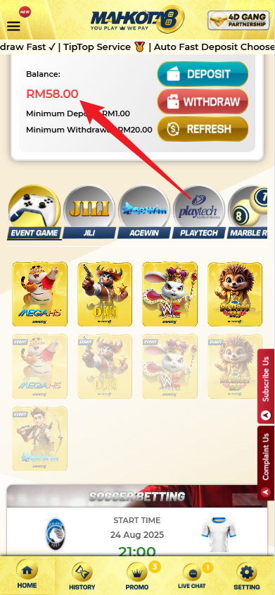 Step 4 - Register at Mahkota8 Casino - Part 1