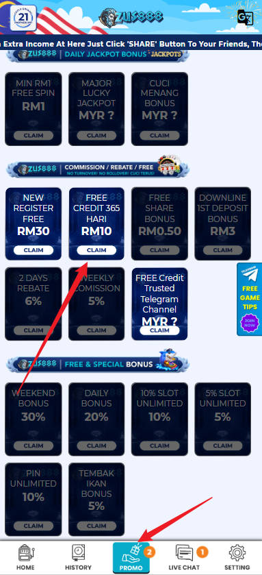 Step 3 - Register at Zus888 Casino - Free Credit 365 - Part 1