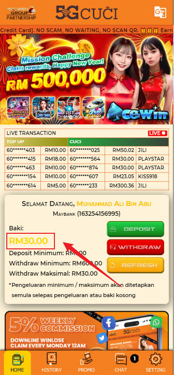 Step 4 - Register at 5GCUCI Casino - Part 1