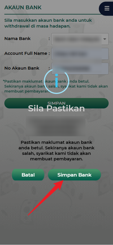 Step 2 - Register at M2Cuci Casino - Part 2